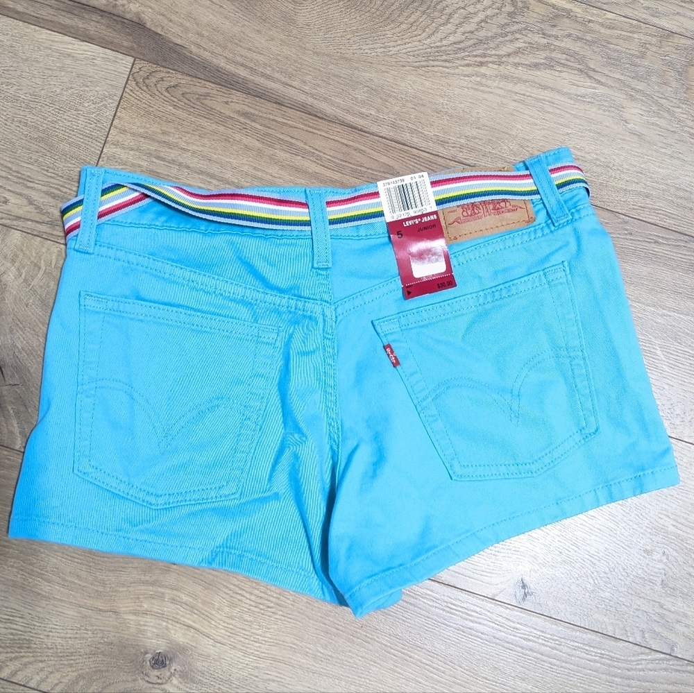 NWT Levi’s Superlow Shorts light blue Juniors size 5 - Picture 2 of 7